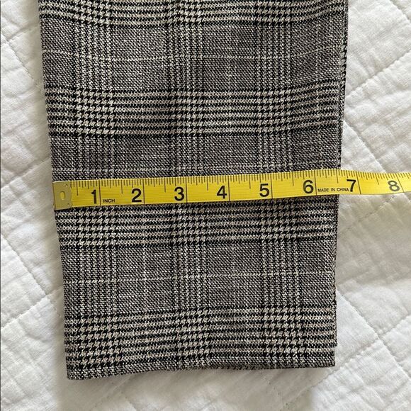 H&M Women’s Plaid Pants Size 16 US Glen Check Trousers Career Work Wear Stretch - Picture 10 of 11